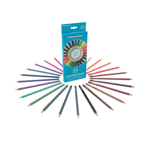 Classmaster Colouring Pencils Assorted (Pack of 24) CPW24 EG60068 Buy online at Office 5Star or contact us Tel 01594 810081 for assistance