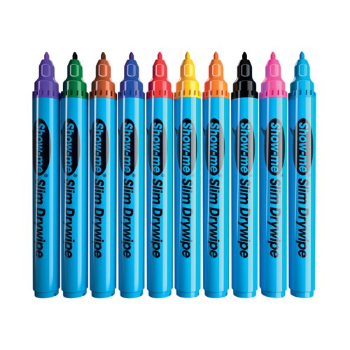 Show-me Drywipe Marker Fine Tip Assorted (Pack of 50) FPSDP50A