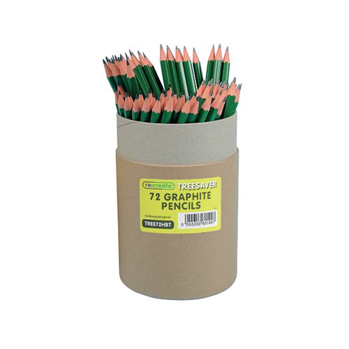 Recreate Treesaver Recycled Hb Pencil Pack Of 72 Tree72hbt