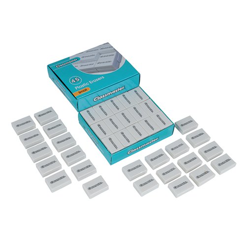 Classmaster Plastic Eraser White (Pack of 45) PES45 EG60393 Buy online at Office 5Star or contact us Tel 01594 810081 for assistance