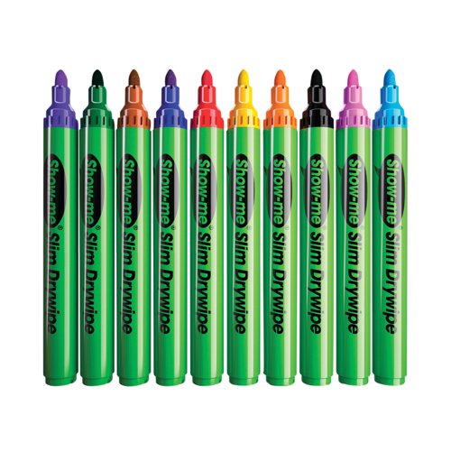 Show-me Drywipe Marker Medium Tip Assorted (Pack of 50) SDP50A