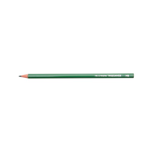 EG60613 | These environmentally friendly, wood free ReCreate Treesaver pencils are made from 90% recycled plastic cups and are splinter-proof, break-resistant and chew-resistant. Ideal for classroom use, the HB pencils are great for writing, drawing and shading. This pack contains 12 pencils.