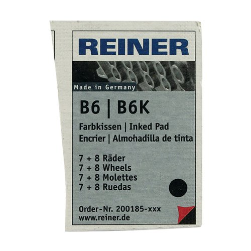 COLOP Reiner B6/8K Replacement Ink Pad Black (Pack of 2) RB8KINK EM00163 Buy online at Office 5Star or contact us Tel 01594 810081 for assistance