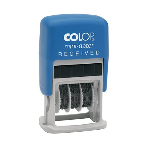 COLOP Self Inking Mini Text and Date Stamp RECEIVED S160L1 EM30116 Buy online at Office 5Star or contact us Tel 01594 810081 for assistance
