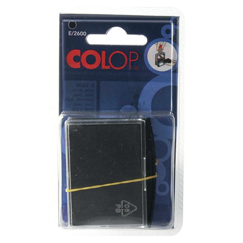 COLOP E/2600 Replacement Ink Pad Black (Pack of 2) E2600BK