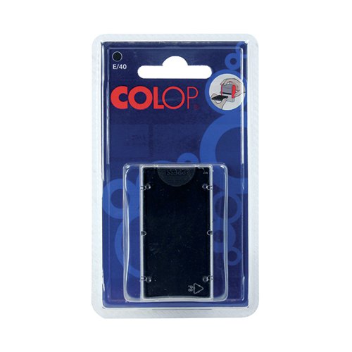 COLOP E/40 Replacement Ink Pad Black (Pack of 2) E40BK EM30508 Buy online at Office 5Star or contact us Tel 01594 810081 for assistance