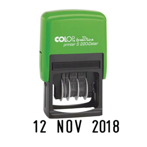 COLOP S220 Green Line Date Stamp 15520050 - EM42438