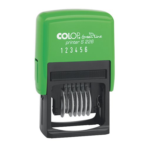 COLOP S226 Green Line Numbering Stamp GLS226