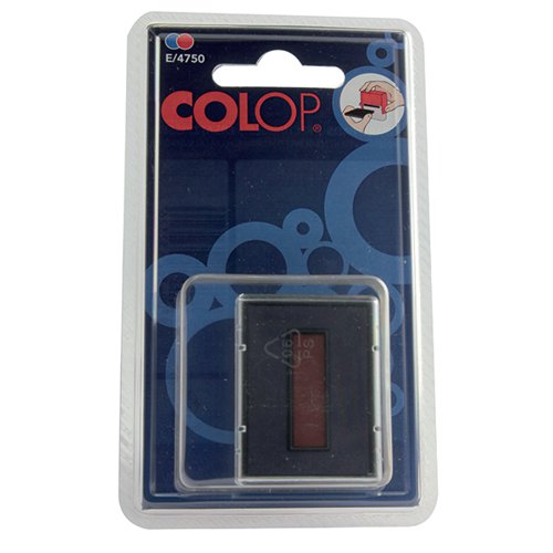 COLOP E/4750 Replacement Ink Pad Blue/Red (Pack of 2) E4750