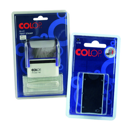 COLOP Printer Set Plus Free of Charge 2 Pack Ink Pads