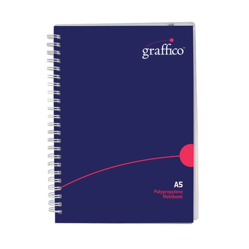 Graffico Polypropylene Wirebound Notebook 140 Pages A5 EN08822