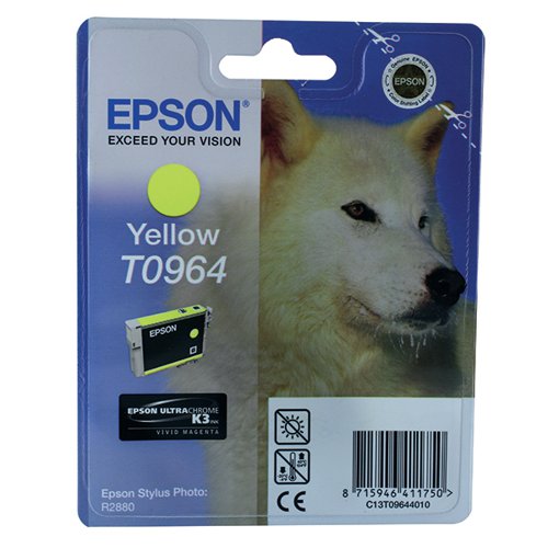 Epson T0964 Ink Cartridge Ultra Chrome K3 Husky Yellow C13T09644010 EP09644 Buy online at Office 5Star or contact us Tel 01594 810081 for assistance
