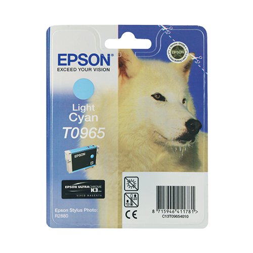 Epson T0951 Ink Cartridge Ultra Chrome K3 Husky Light Cyan C13T09654010