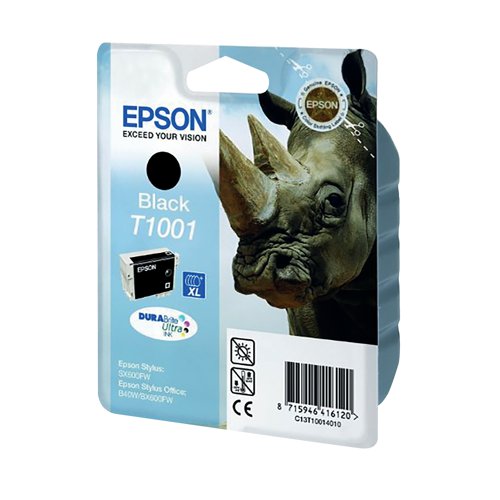 Epson T1001 Ink Cartridge DURABrite Ultra XL High Yield Rhino Black C13T10014010 - Epson - EP10014 - McArdle Computer and Office Supplies