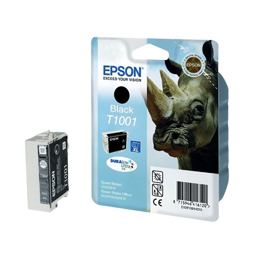Epson T1001 Ink Cartridge DURABrite Ultra XL High Yield Rhino Black C13T10014010 - Epson - EP10014 - McArdle Computer and Office Supplies