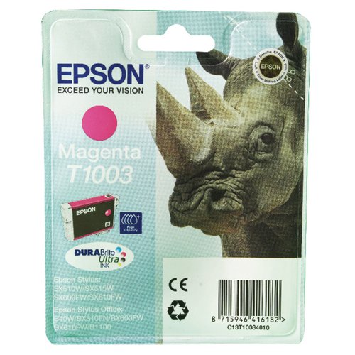 Epson T1003 Ink Cartridge DURABrite Ultra Rhino Magenta C13T10034010
