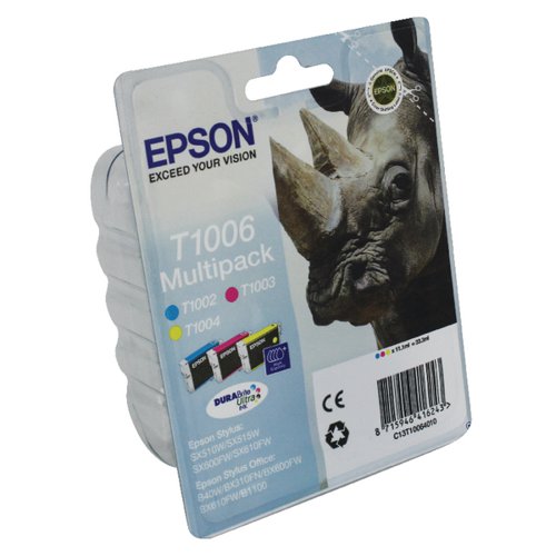 Epson T1006 Cyan/Magenta/Yellow Inkjet Cartridges (Pack of 3) C13T10064010 / T1006