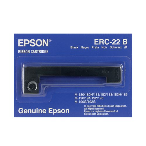 Epson ERC22B Ribbon Cartridge For M-180/190 Black C43S015358 EP15358 Buy online at Office 5Star or contact us Tel 01594 810081 for assistance