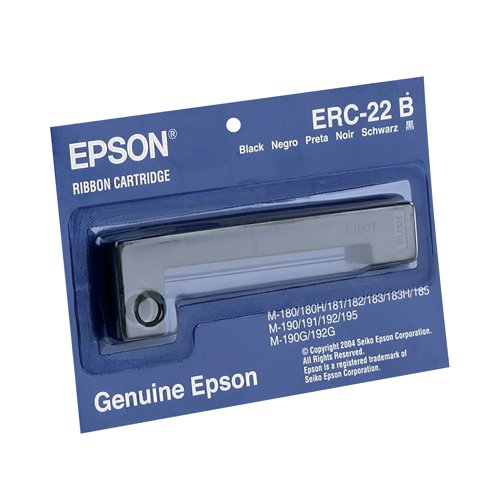 Epson ERC22B Ribbon Cartridge For M-180/190 Black C43S015358 - EP15358