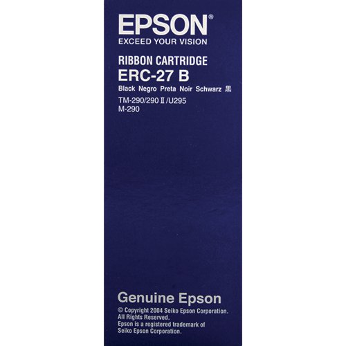 Epson ERC27B Ribbon Cartridge For TM-U290/II TM-U295 M-290 Black C43S015366