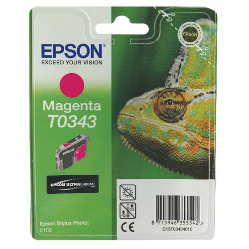 Epson T0343 Magenta Inkjet Cartridge C13T03434010 / T0343