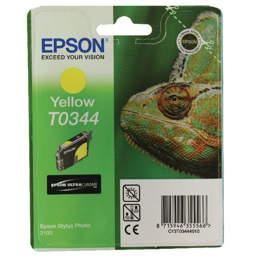 Epson T0344 Yellow Inkjet Cartridge C13T03444010 / T0344