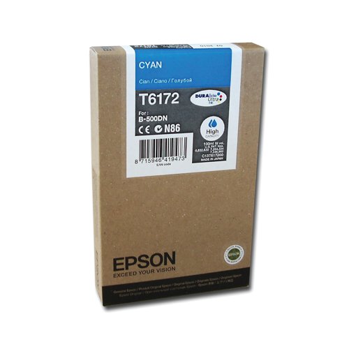 Epson T6172 Ink Cartridge DURABrite Ultra High Yield 100ml Cyan C13T617200 - Epson - EP41047 - McArdle Computer and Office Supplies
