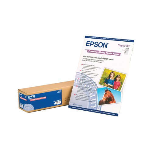 Epson A3 Premium Glossy Photo Paper 255gsm (Pack of 20) C13S041315 - Epson - EP41315 - McArdle Computer and Office Supplies