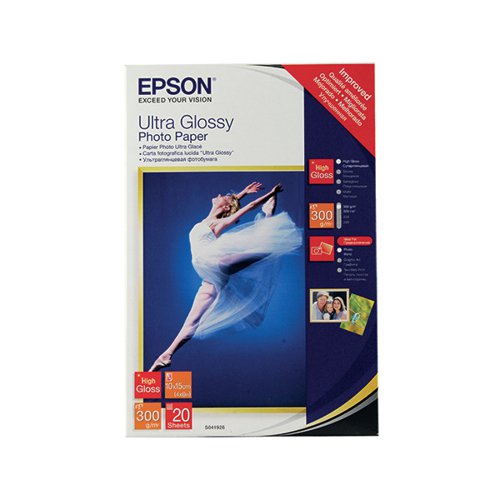 Epson Ultra Glossy Photo Paper 10 x 15cm (Pack of 20) C13S041926