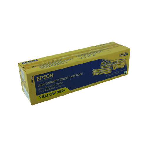Epson AcuLaser C1600/CX16 High Capacity 2.7K Yellow Toner Cartridge C13S050554
