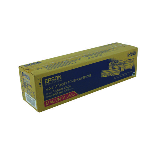 Epson AcuLaser C1600/CX16 High Capacity 2.7K Magenta Toner Cartridge C13S050555