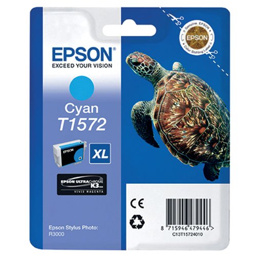 Epson T1572 Cyan Inkjet Cartridge C13T15724010 / T1572