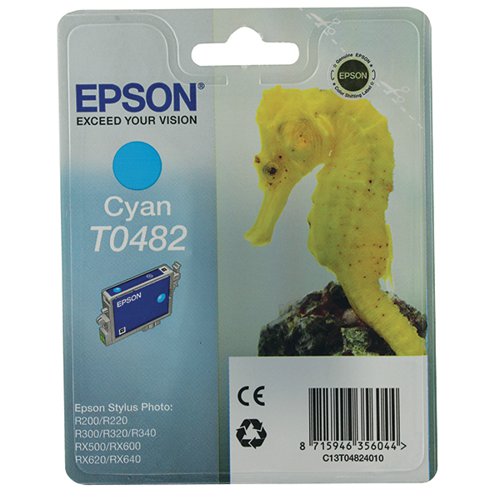 Epson T0482 Cyan Inkjet Cartridge C13T04824010