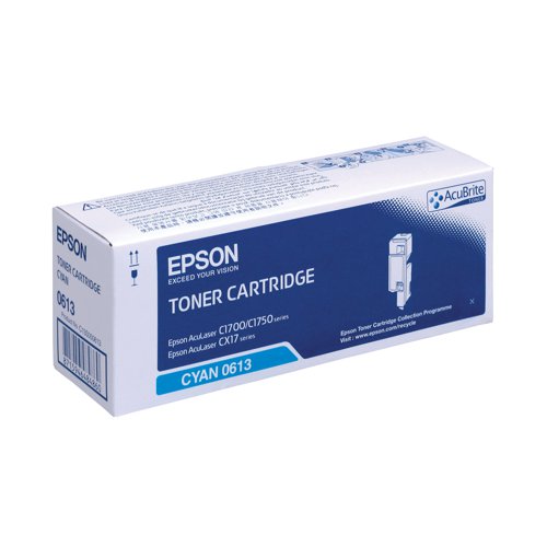 Epson 0613 Toner Cartridge High Capacity Cyan C13S050613 - Epson - EP48486 - McArdle Computer and Office Supplies