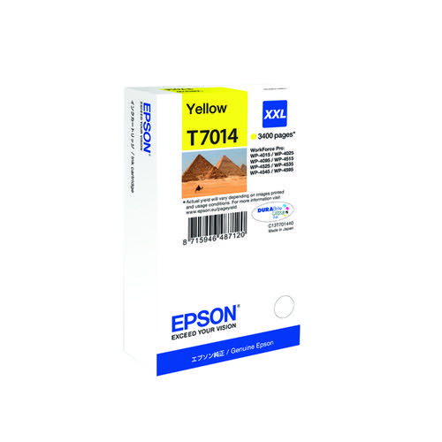 Epson T7014 Yellow Extra High Yield Inkjet Cartridge C13T70144010 / T7014