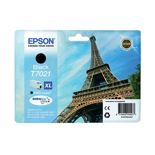 Epson T7021 High Yield Black Inkjet Cartridge C13T70214010 / T7021