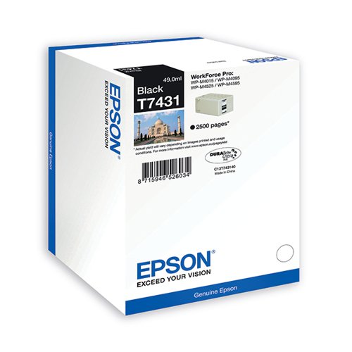 Epson T7431 Black Ink Cartridge C13T74314010 / T7431