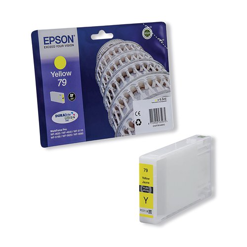 Epson 79 Ink Cartridge DURABrite Ultra Tower of Pisa Yellow C13T79144010 EP53597 Buy online at Office 5Star or contact us Tel 01594 810081 for assistance