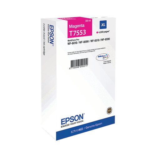 Epson T7553 XL Magenta High Yield Ink Cartridge C13T755340 / T7553