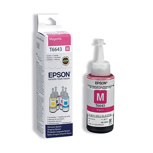 Epson 664 Ecotank replacement ink bottle for Epson EcoTank refillable inkjet printers. Value-for-money ink bottle system ensures lowest cost-per-page.