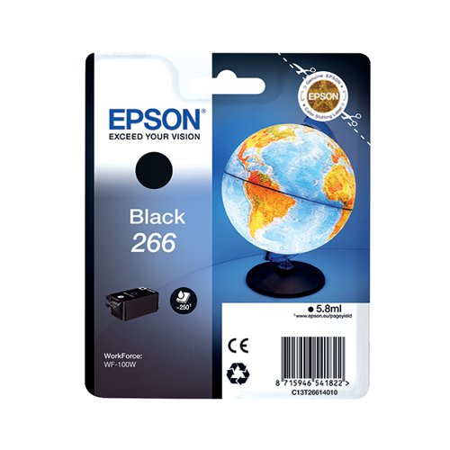 Epson 266 Ink Cartridge Globe Black C13T26614010