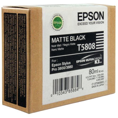 Epson T5808 Matte Black Inkjet Cartridge C13T580800 / T5808