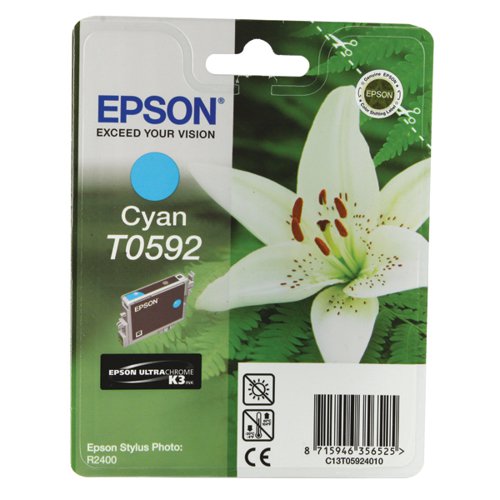 Epson T0592 Cyan Inkjet Cartridge C13T05924010 / T0592