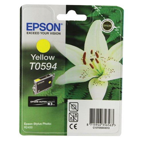 Epson T0594 Yellow Inkjet Cartridge C13T05944010 / T0594