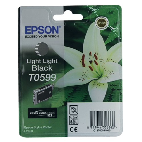 Epson T0599 Ink Cartridge Ultra Chrome K3 Lily Light Light Black C13T05994010 EP59940 Buy online at Office 5Star or contact us Tel 01594 810081 for assistance