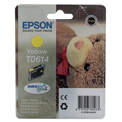 Epson T0614 Ink DURABrite Ultra Teddy Bear Yellow C13T06144010