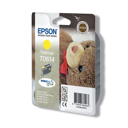 Epson T0614 Ink DURABrite Ultra Teddy Bear Yellow C13T06144010
