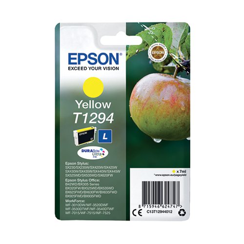 EP62474 Epson T1294 Ink Cartridge DURABrite Ultra High Yield Apple Yellow C13T12944012