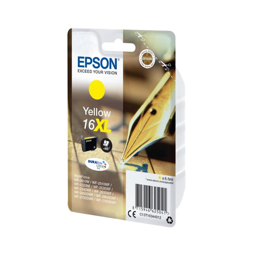 EP62504 Epson 16XL Ink Cartridge DURABrite Ultra HY Pen/Crossword Yellow C13T16344012