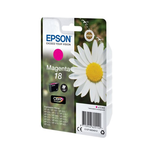 Epson 18 Home Ink Cartridge Claria Daisy Magenta C13T18034012 Inkjet Cartridges EP62514